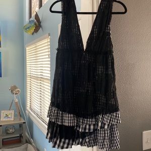 Bebe plunge zipper dress